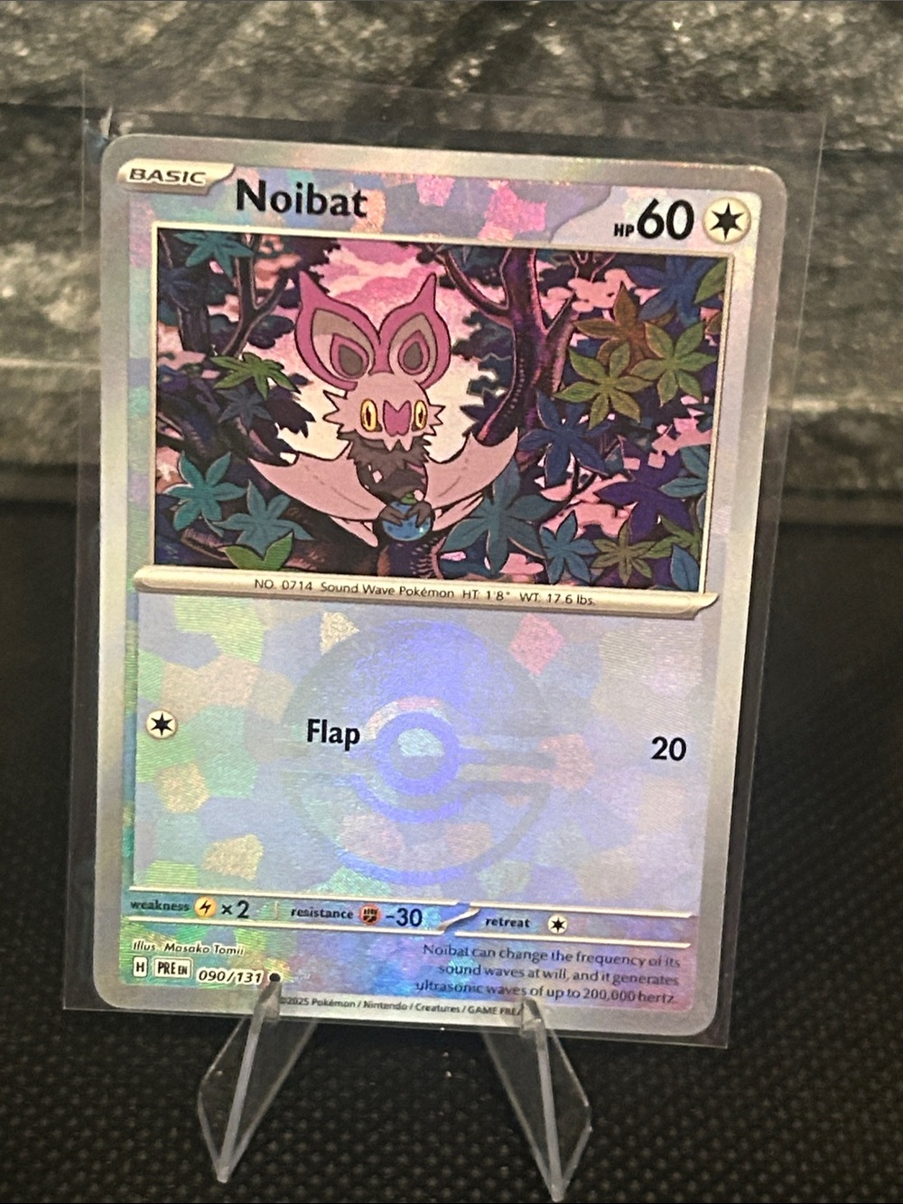 Pokemon‎ Noibat Pokeball 090/131 Holo from Prismatic Evolutions M/NM